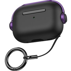 Diad Eden Airpods 保護殼 附夾, 黑紫色, Airpods Pro 2