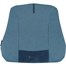 MEURSAULT Duo 奢華麂皮與塗層Alcantara車用記憶棉靠背墊, 鈷藍色, 1個
