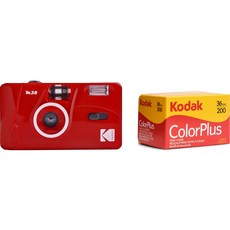 KODAK 柯達 M38 玩具膠片相機紅色 + Color Plus 200/36 套組, 1套, 單品