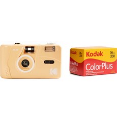 KODAK 柯達 M38 玩具底片相機 蜜桃珊瑚色 + ColorPlus 200/36 套組, 1套, 單一商品