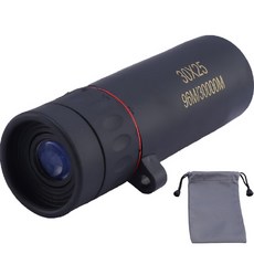 銀色線條超小型輕量一眼高畫質望遠鏡 30X25+專用收納包, 25mm