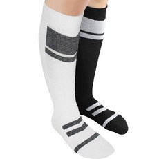 Crocodile 鱷魚 男款阿拉斯加保暖滑雪襪 CD319, 黑色 + 白色