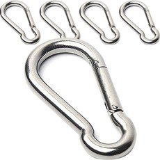 YS Company YS不鏽鋼登山扣 5入, 銀