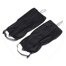 DAYA 冬季登山防水腿套 綁腿 雙腳一組, 長款黑色