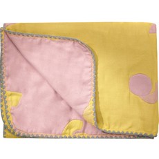 Bamboo bebe 兒童溫床加厚毯子, 村莊款(黃色 粉色)