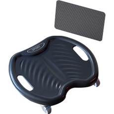 JENTEULHANHYEONGJEDEUL 家庭訓練腹肌訓練器+護膝套組, 黑色（運動器材），隨機發貨（護膝）