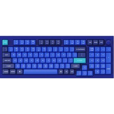 Keychron Q5旋鈕框RGB熱插拔紅色鍵盤全包, Blue Frame, Q5-O1, 紅軸