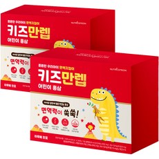 뉴트리커먼 키즈만렙 어린이 홍삼 30p, 600ml, 2개