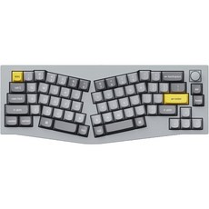 Keychron Q8旋鈕框RGB熱插拔藍色鍵盤全包, Space Gray, Q8 Knob N2, 藍軸