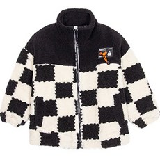 兒童棋盘格紋泰迪絨毛外套 CCV72BJP120