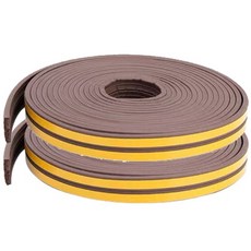 yoromkorom 門縫密封橡膠條 JW04 棕色 E型, 2個