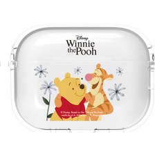 Winnie the Pooh 小熊維尼 透明保護殼 + 鑰匙圈, AirPods Pro 2, 維尼與跳跳虎, 1個
