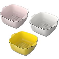 Block Mart 雙層蔬菜清洗籃 2入, 隨機出貨