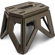 마켓플랜 포터블 접이식 스툴, 카키, 1개