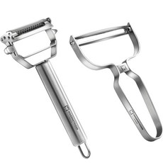WAGENSTEIGER 不鏽鋼削皮器 2入組, 寬版削皮器+多功能削皮器, 單色, 1組
