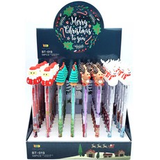 聖誕節卡式鉛筆 4款 x 14p 套組, 1套, 混色