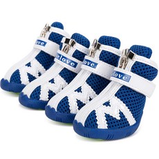 트루러브 강아지 미끄럼 방지 신발 TLS 5911, 블루, 1개
