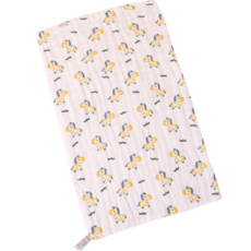 達莎巴巴 6層壓花純棉紗布長方形手帕, 1個, 斑馬