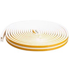 yoromkorom 門縫擋條 橡膠密封條 JW02 白色 大 D型, 2個