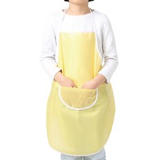 WELLPRON 兒童用天空藍色頸帶式圍裙 2件組, 黃色