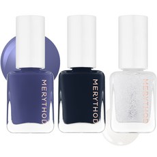 MERYTHOD Rill Edge指甲油3色組, F06 Fogway，F07 Teddy Blue，F08 Snowmood, 1組, 21ml