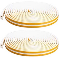 yoromkorom 門縫密封橡膠條 JW01 白色 D型, 2個