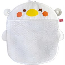 조이멀티 삐약 욕실 장난감 그물망 다용도 정리함 + 흡착고리 2p, 1개, 화이트