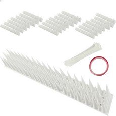 Yorom Corom Spike Master Pigeon Repellent 20p + 大紮線帶 20p + 矽膠雙面膠帶套組, 1套