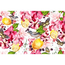 케이엠엘리홀딩스 3D 보태니컬 플라워 시리즈 나비왈츠 AB + 원형 보석십자수 DIY 키트 60 x 40 cm, 혼합색상, 1세트