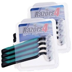 드위트리 Razors 4 일회용 면도기 그린, 2개, 4개입