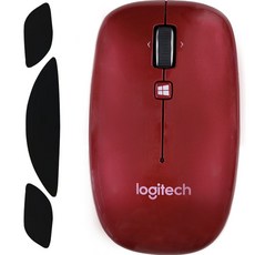 로지텍 블루투스 무선 마우스 M557 M-R0047-O + 마우스 피트, 레드