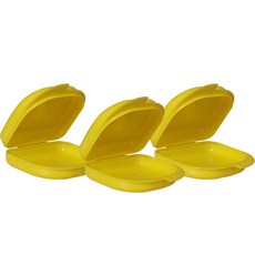 Jeongwol Nana 假牙存儲小盒黃色 3 件裝, 單一商品