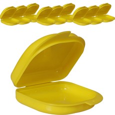 Jeongwol Nana 假牙存儲小盒黃色 10p, 單一商品