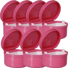 假牙收納盒 粉色 7入組, 單品