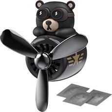 MURRAY Hiki Bear 車用芳香劑 黑色, 1套, 香草味