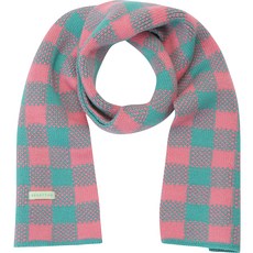 benetton 班尼頓 女童格紋針織圍巾 QCMFP2261PKOS