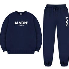 Albon 男款 Studio 內刷毛大學T + 束口鬆緊褲套裝 LUQ_0005