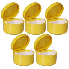 正月Nana假牙牙齒收納保管盒 5入, 黃色的