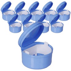 full of fun 假牙 牙齒 收納 保管盒 10入, 藍色