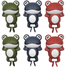 趣味呱呱發條青蛙3件 x 2入組, 綠色, 藍色, 紅色