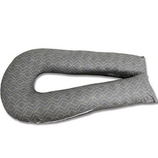 ECONY HOUSE 幾何圖案U形身體枕套, 灰色