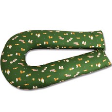 ECONY HOUSE 水豚U型長抱枕套, 綠色