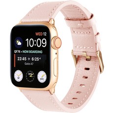 하마테 파스텔컬러 고급 가죽스트랩 38 / 40 / 41 mm, 핑크