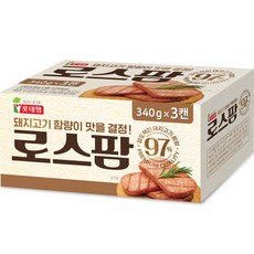 LOTTE 樂天 午餐肉罐頭, 340g, 3個