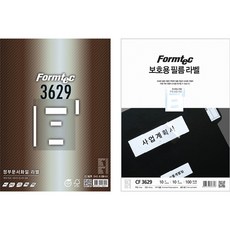 Formtec 政府文件檔案標籤 LS-3629 100入+保護用薄膜標籤 10格 CF-3629 10入組, 1套