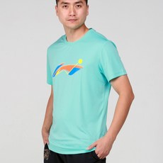 LI-NING 男款logo乒乓球服圓領襯衫