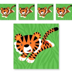 minhwashop 小油畫十二生肖5p, 老虎 (UDOFB0273)