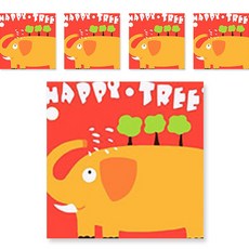minhwashop 小型油畫動物5入, 英文大象(UDOFB016B), 1個