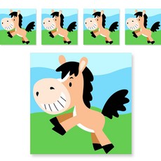 minhwashop 小油畫十二生肖5p, 馬 (UDOFB0277)