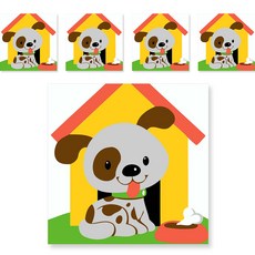 minhwashop 小油畫十二生肖5p, 小狗 (UDOFB027B)